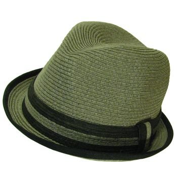 SUMMER UPTURN FEDORA TRILBY GANGSTER HAT GRAY M/L