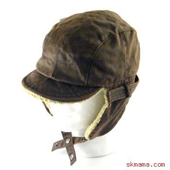 FAUX LEATHER FUR PILOT TRAPPER TROOPER HAT BROWN L/XL