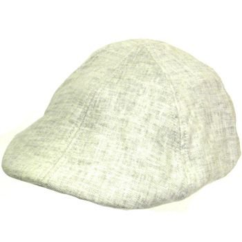 100% linen Duck Bill Ivy Cabbie Golf Hat Light Gray xl