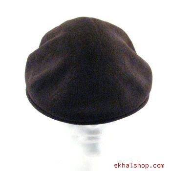 100% WOOL KNIT IVY DRIVER GOLF CABBIE BROWN CAP HAT L
