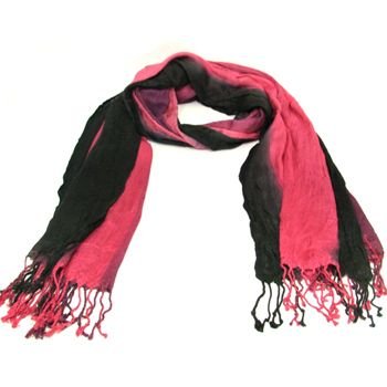 LIGHT SOFT MULTI-COLOR LONG SCARF WRAP 70x24 PINK