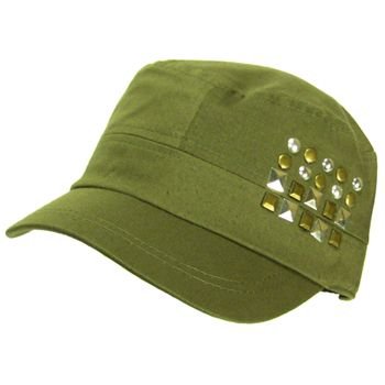 New Metal Castro GI Military Cadet Lined Hat Cap Olive