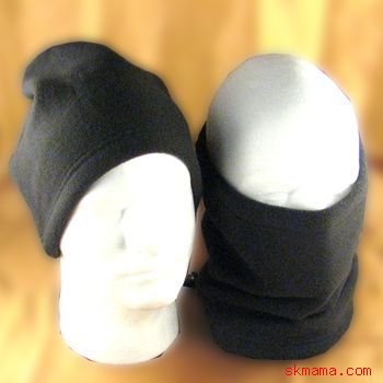 2 IN 1 SKI SKATE POLAR FLEECE NECK HEAD WRAP HAT BROWN