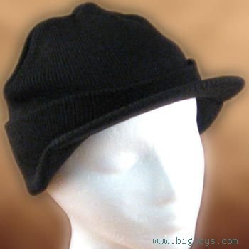 WINTER SKI SKATE SKULL KNIT VISOR BEANIE HAT CAP NAVY M