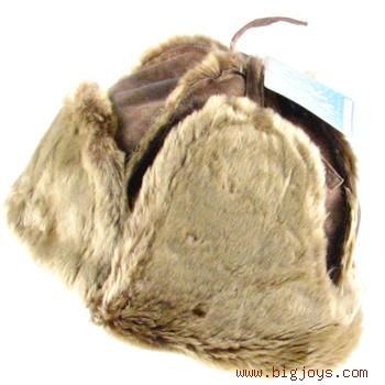 DISTRESSED TRAPPER TROOPER HAT WINTER HUNTER BROWN L/XL