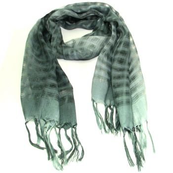 NEW SHEER THIN SPRING LONG SCARF WRAP SHAWL 78x23 BLACK