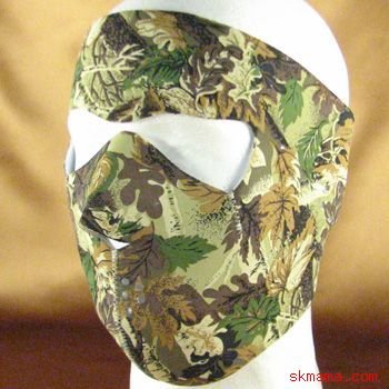 CAMOUFLAGE NEOPRENE FULL FACE MASK NOSE MOUTH VENT SNOW