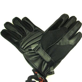 Men's Leather Light Mesh Padded Biker Driver Gloves 2XL