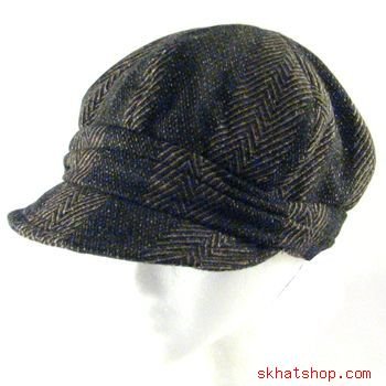 NWT WOOL FOLDABLE NEWSBOY OVERSIZE DRIVER CAP HAT BROWN
