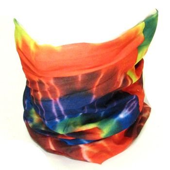 80s TIE DIE BANDANA FACE MASK SCARF HEAD WRAP BALACLAVA