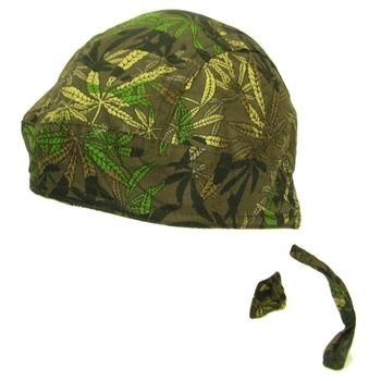 CAMOUFLAGE CAMO - FITTED BANDANA DU RAG BIKER SCARF HAT