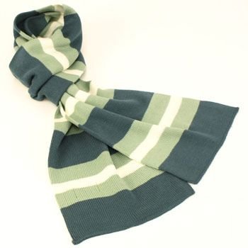 Men's Winter Ski Soft 2ply Knit Striped Scarf Tri Slate