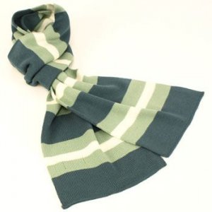 Men's Winter Ski Soft 2ply Knit Striped Scarf Tri Slate