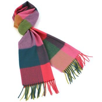Winter Softer Than Cashmere Warm Ski Snow Scarf Shawl Fringe Plaid Check Rainbow