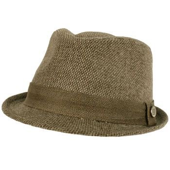 Unisex Winter Classic Wool Blend Stingy Brim Faux Leather Hatband Hat Brown ML