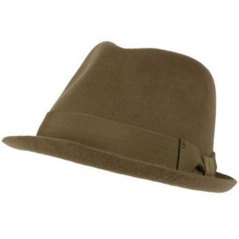 Unisex Winter Classic 100% Wool Felt Upturn Snap Curled Brim Ribbon Hat Gray M/L