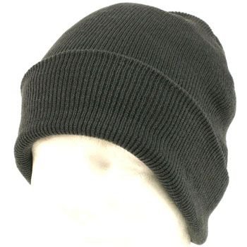 Men's Wiinter Thinsulate 3M Ribbed Knit Ski Snow Beanie Skull Cap Hat 2ply Gray