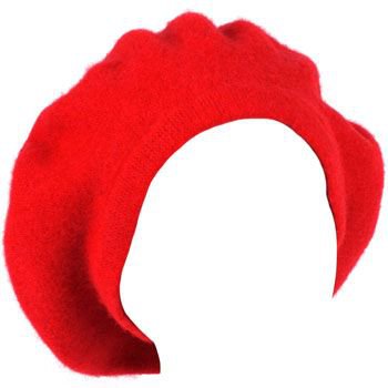 Ladies Winter Classic 100% Wool Hat French Basque Beret Tam Hat Cap Red