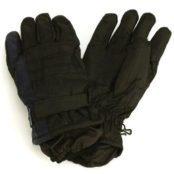 Men's Winter Thinsulate 3M Waterproof Velcro Ski Wrist Cover Gloves Blk Navy LXL