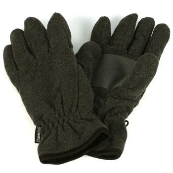 Men's Winter Thick Fleece Ski 3M Thinsulate Palm Grip Snow Gloves Charcoal LXL