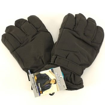 Men's Winter Thinsulate 3M Waterproof Velcro Ski Snow Gloves Solid Gray L/XL