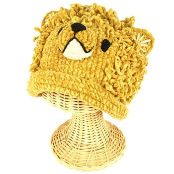 Winter Boys Toddler Kids 1-2 San Diego Hat Co Chenille Knit Lion Beanie Hat Cap
