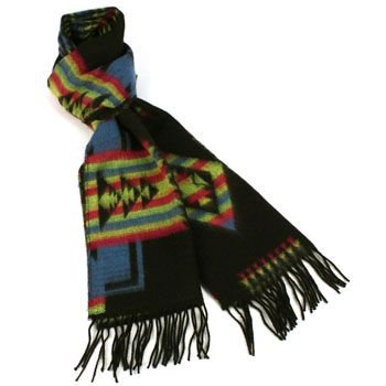 Unisex Winter Softer Than Cashmere? Warm Ski Snow Scarf Shawl Fringe Aztec Black
