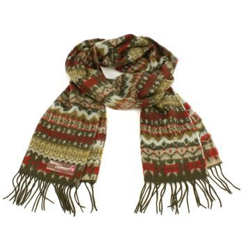 Unisex Winter Better Than Cashmere? Ski Snow Scarf Shawl Fringe Snowflake Olive