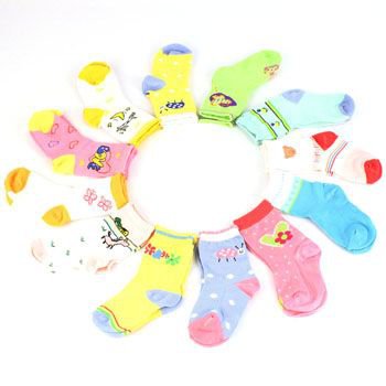 Baby Infant Girl Age 6-9 months Cotton 12 Pairs Crew Mid Calf Socks Mix Size 2-4