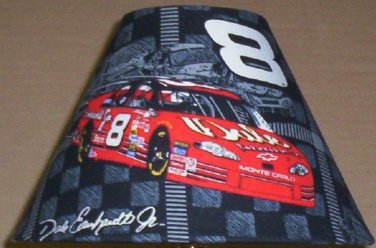 DALE EARNHARDT JR LAMP AND SHADE FABRIC LAMP SHADE lampshade & RED LAMP