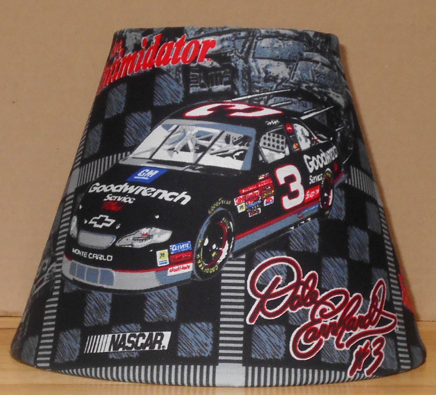 DALE EARNHARDT SR LAMP AND SHADE FABRIC LAMP SHADE lampshade NASCAR RACING 7.5x5x9.5