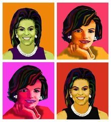 Jackie kennedy Michelle Obama Giclee on Canvas