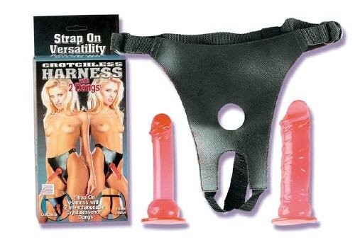 Crotchless Harness With Two Dongs