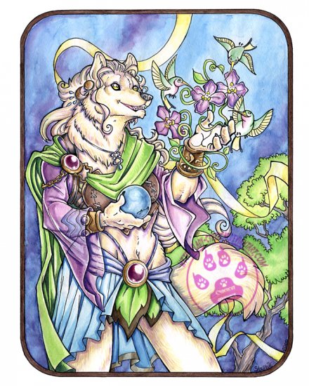 White Wolf Mage Diana Print