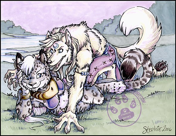 Snow Leopard and Star Wolf Print