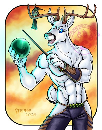 White Stag Print