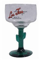 Los Tios Mexican Restaurant Margarita Cactus Glass