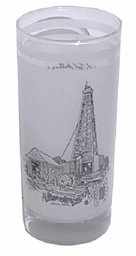 Oil Derrick Frosted Glass Tumbler