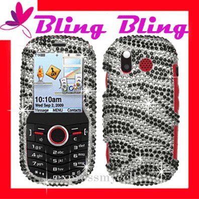 BLING Case Cover Samsung Intensity U450 ~ DIAMOND ZEBRA