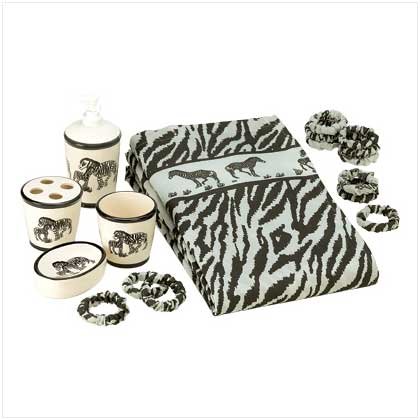Zebra Bath Set - 6 Pcs