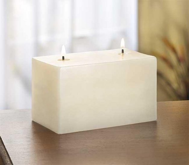 Ivory Vanilla Brick Candle