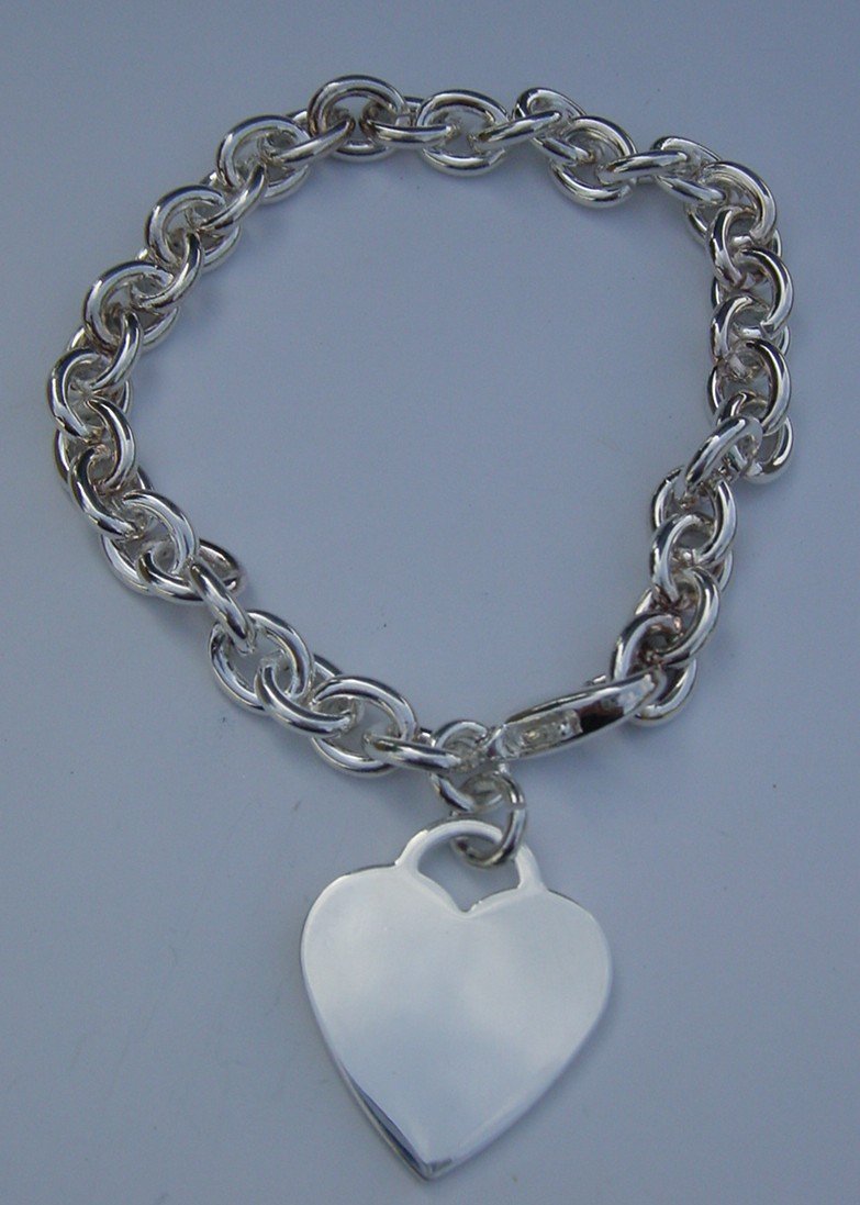 New Sterling Silver Heart Bracelet