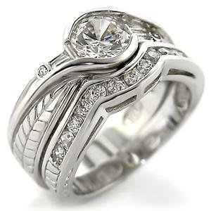Brass, Rhodium, AAA Grade CZ, Clear Ring Size 9 (252)