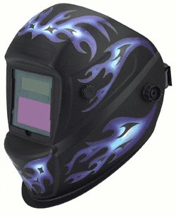 Welding Helmet Auto Darkening Blue Flames