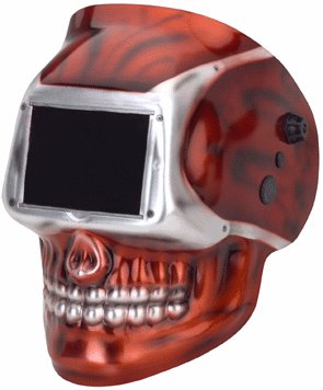 RED SKULL WELDING HELMET