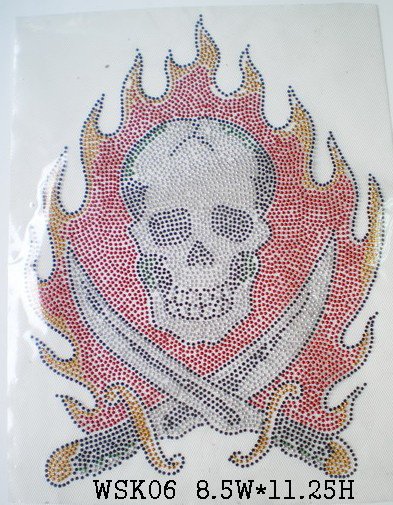 Skull hot fix motif