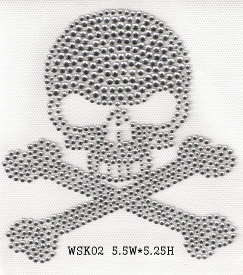 Skull design hot fix motifs