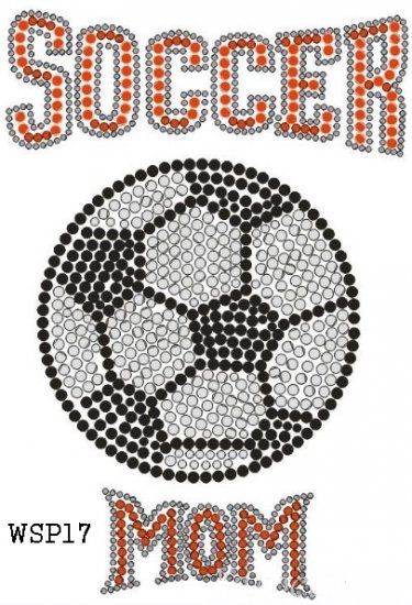 Soccer rhinestone design
