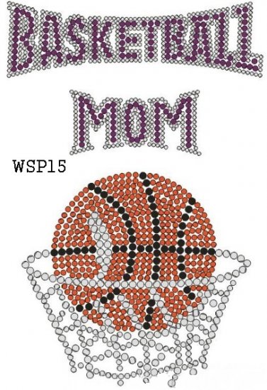 Basketball rhinestone design
