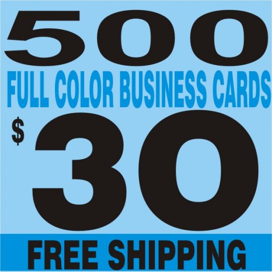 500 Custom Full Color Business Card FREE SHIPPING
